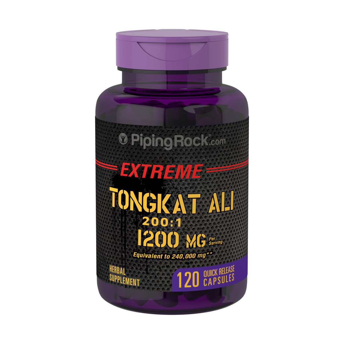 PipingRock Tongkat Ali Longjack, 1200 mg (per serving), 120 Quick